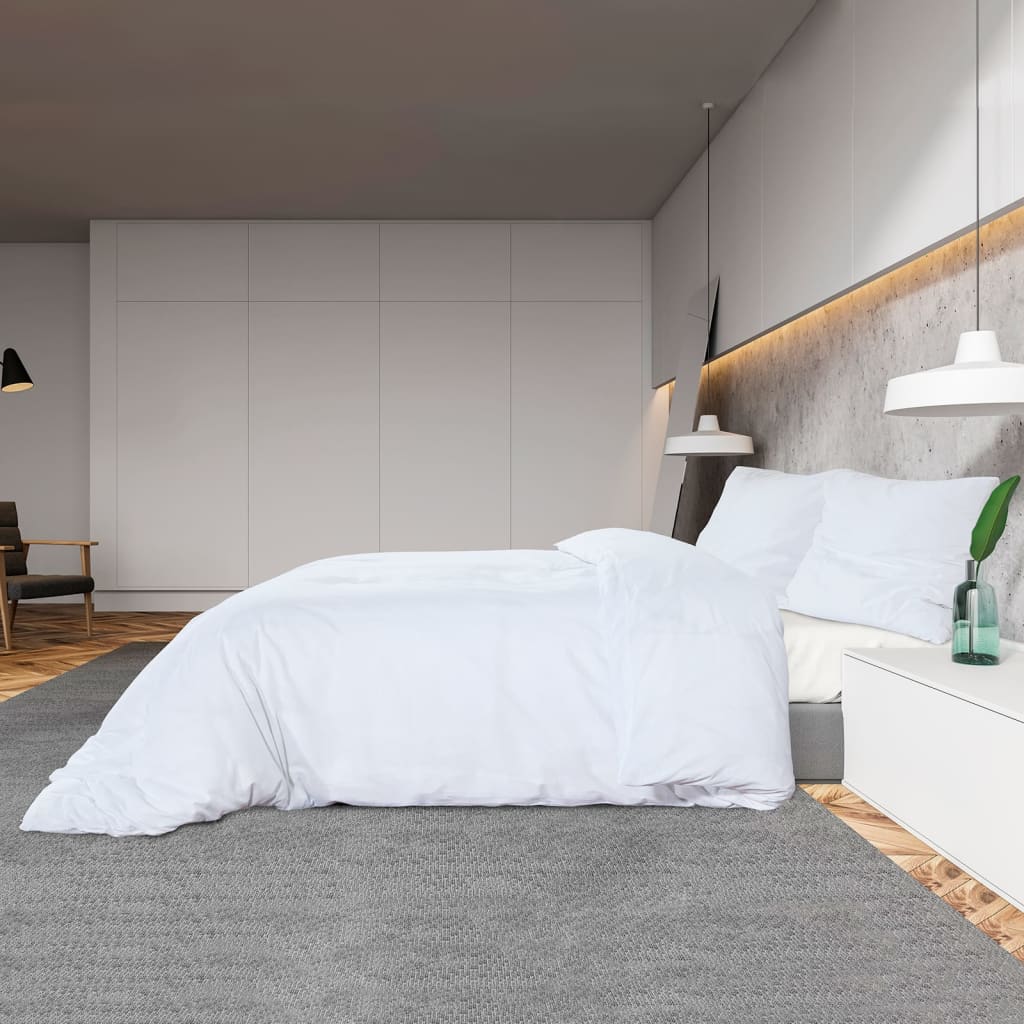 Set posteljine za poplun bijeli 135 x 200 cm pamučni