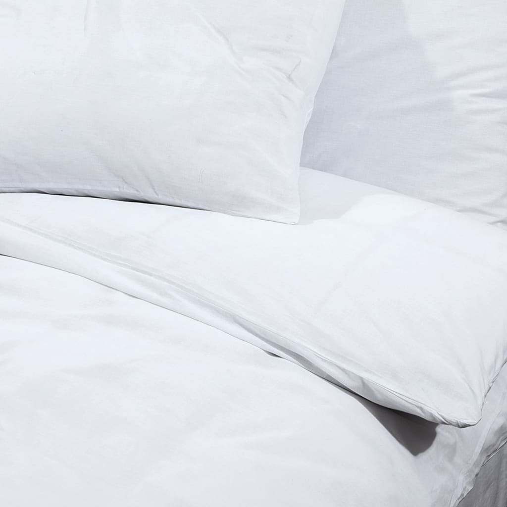 Set posteljine za poplun bijeli 135 x 200 cm pamučni