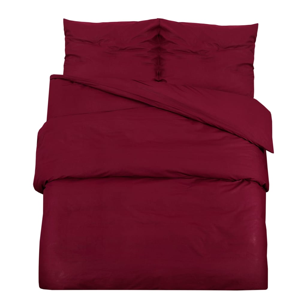Set posteljine za poplun bordo 200x220 cm pamučni