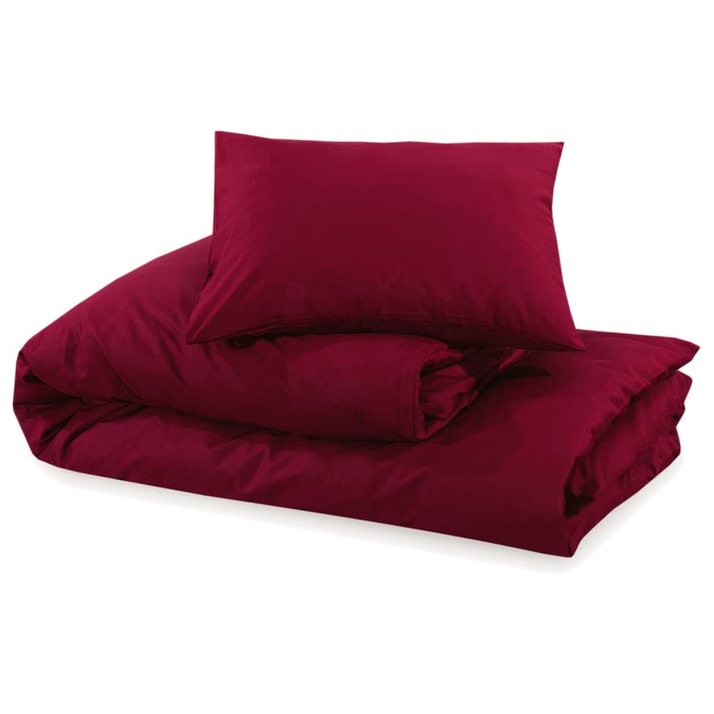 Set posteljine za poplun bordo 200x220 cm pamučni