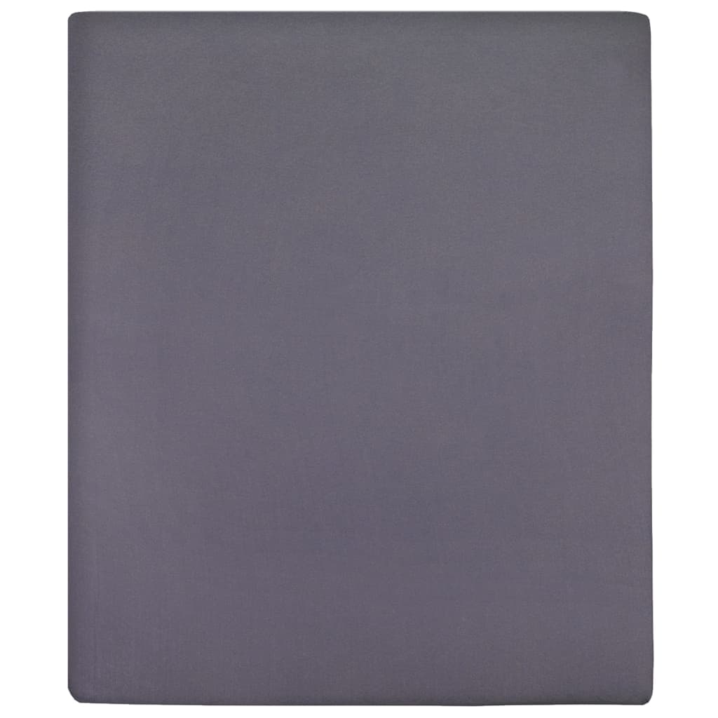 Plahta s gumicom od žerseja antracit 100 x 200 cm pamučna