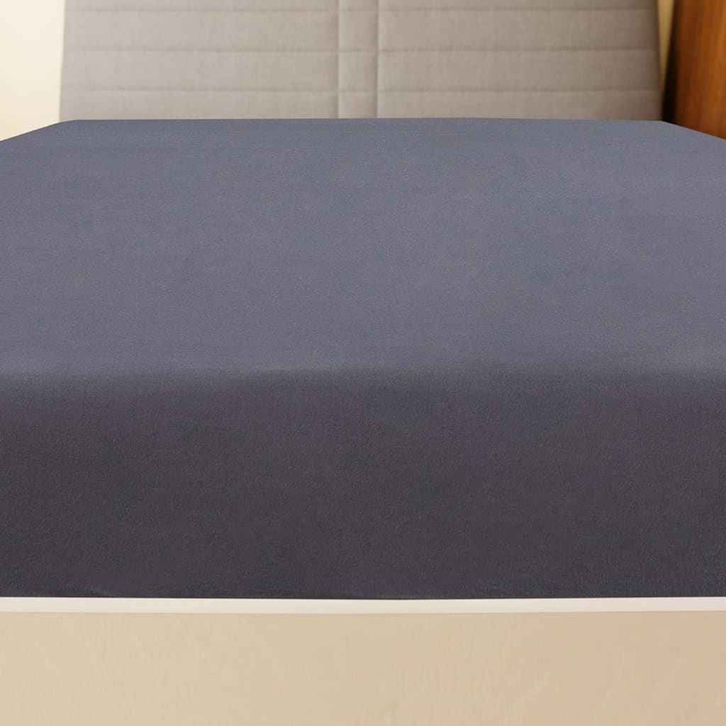 Plahte s gumicom od žerseja 2 kom antracit 100x200 cm pamučne