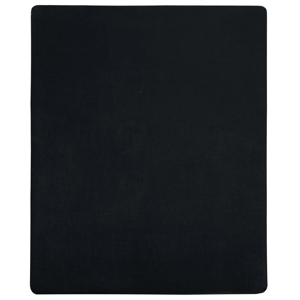 Plahta s gumicom od žerseja crna 140x200 cm pamučna