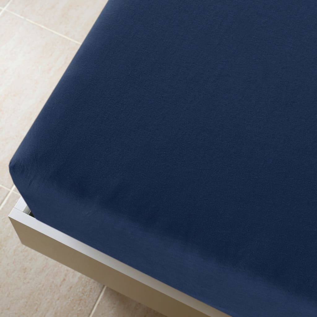 Plahte s gumicom od žerseja 2 kom modre 160x200 cm pamučne