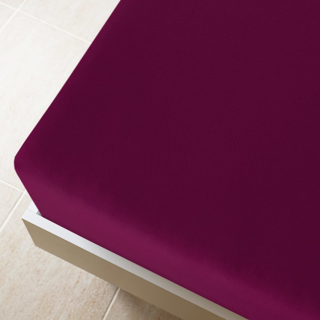 Plahta s gumicom od žerseja bordo 100x200 cm pamučna