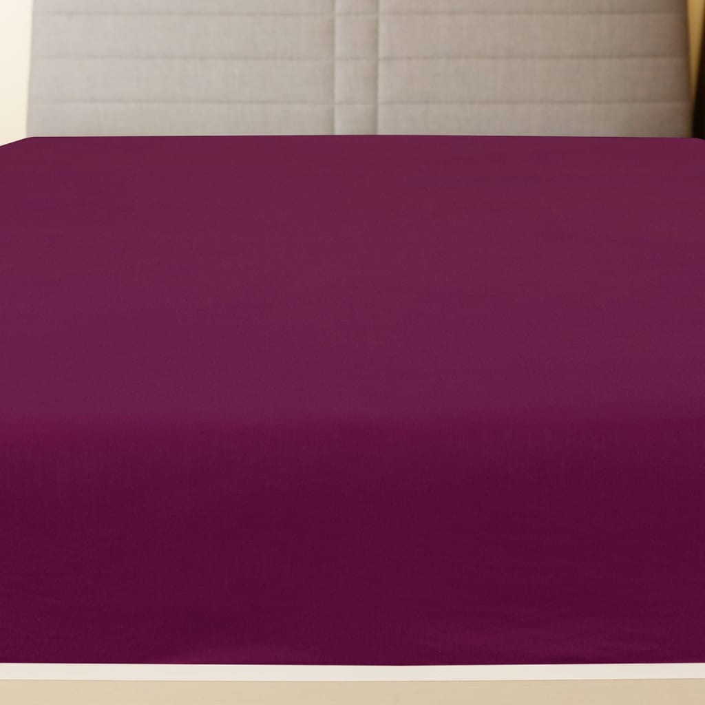 Plahta s gumicom od žerseja bordo 160x200 cm pamučna