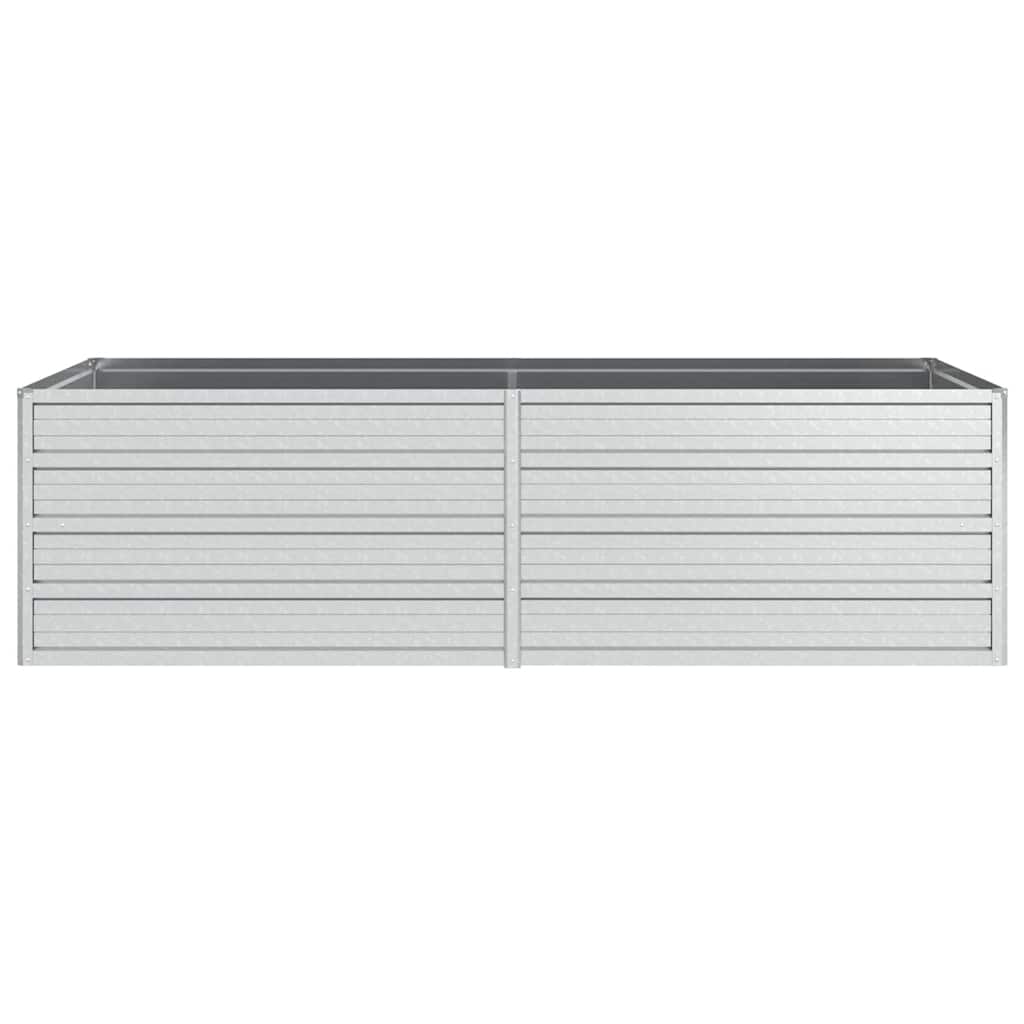 Povišena vrtna gredica 160 x 80 x 45 cm pocinčani čelik srebrna