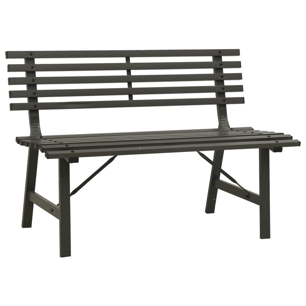 Vrtna klupa 110 cm čelična crna