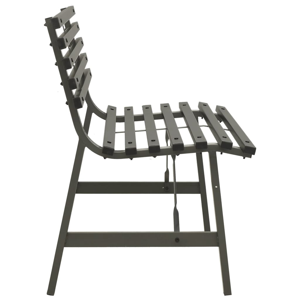 Vrtna klupa 110 cm čelična crna