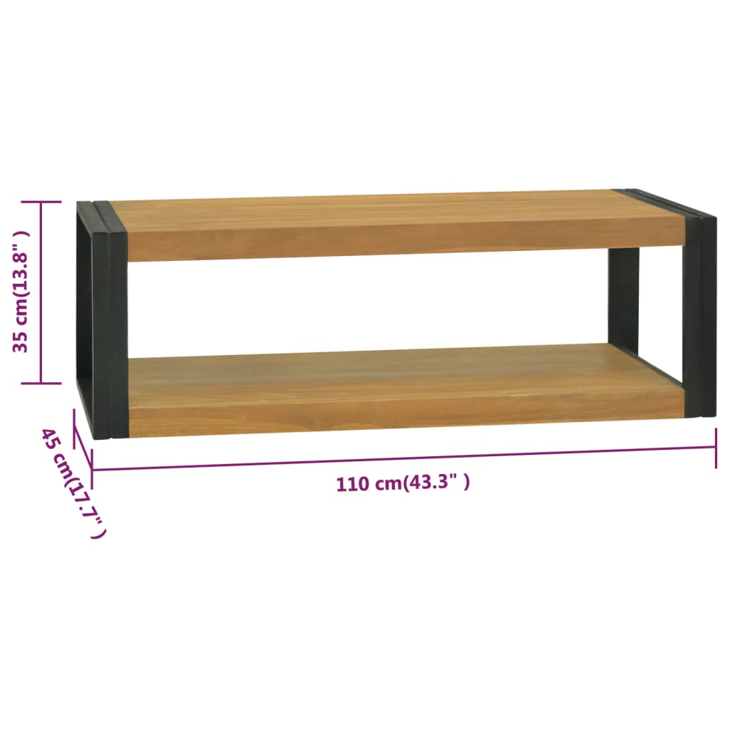 Zidni kupaonski ormarić 110 x 45 x35 cm od masivne tikovine