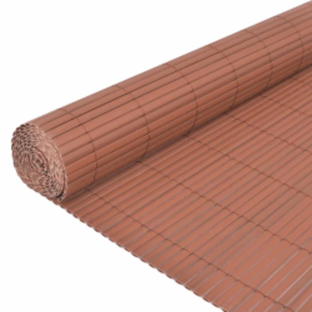 Dvostrana vrtna ograda 90 x 400 cm smeđa