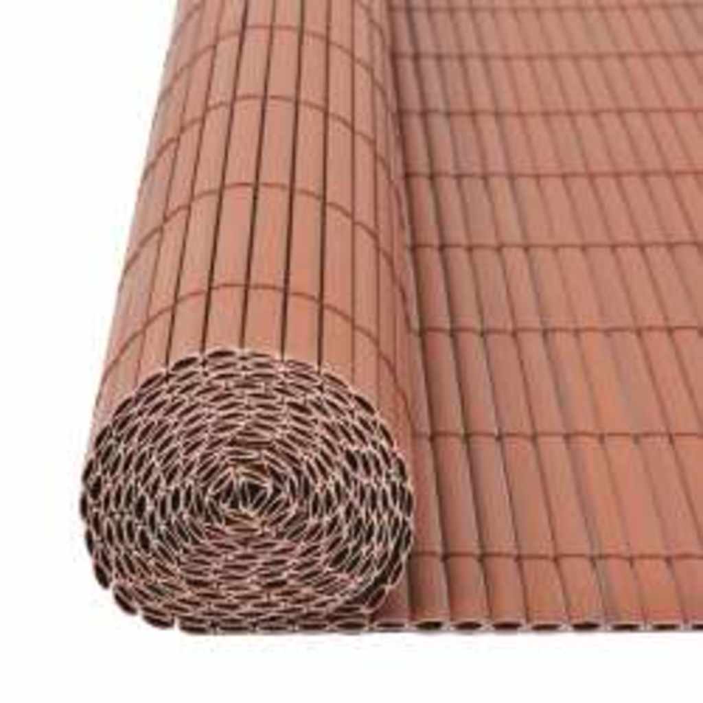 Dvostrana vrtna ograda 90 x 400 cm smeđa
