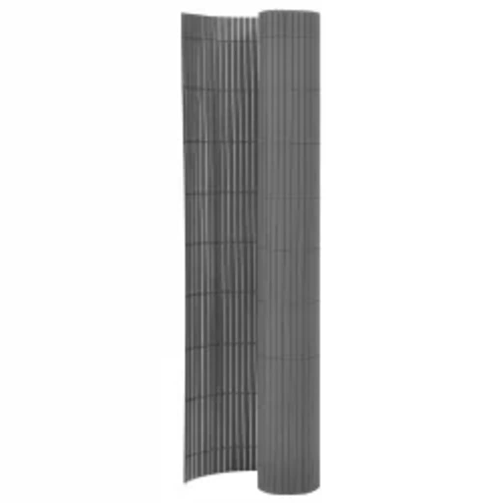 Dvostrana vrtna ograda 90 x 400 cm siva