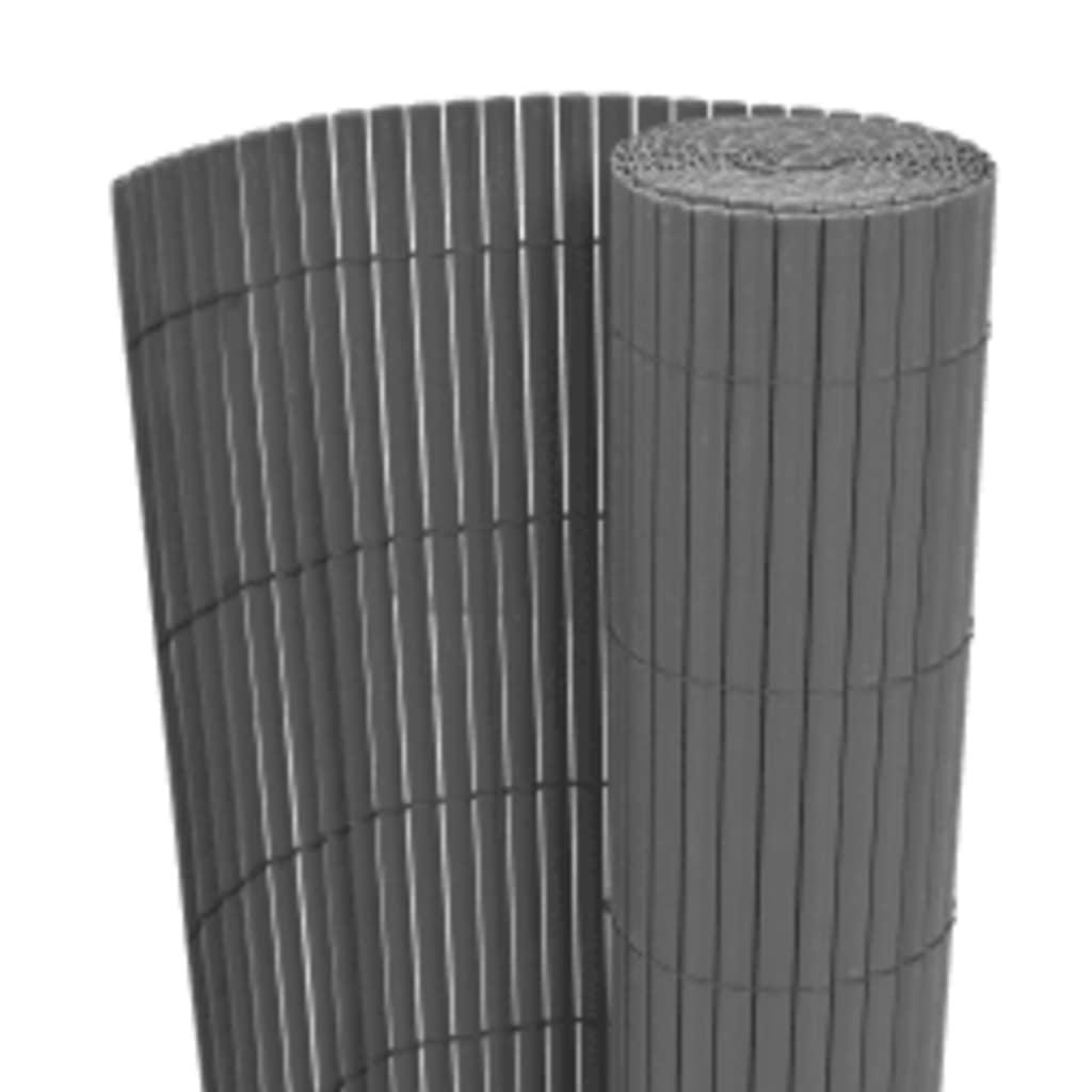 Dvostrana vrtna ograda 90 x 400 cm siva