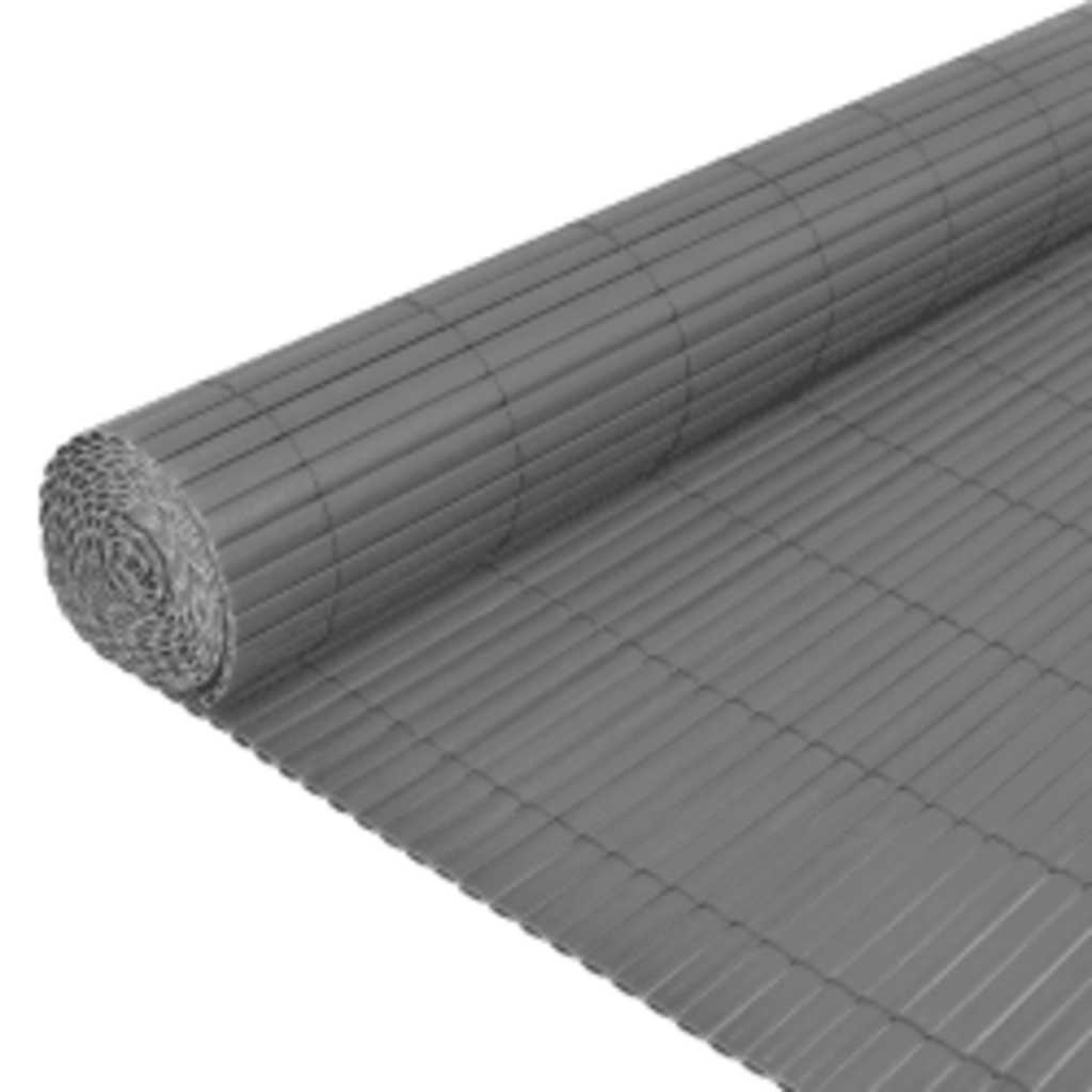 Dvostrana vrtna ograda 110 x 400 cm siva