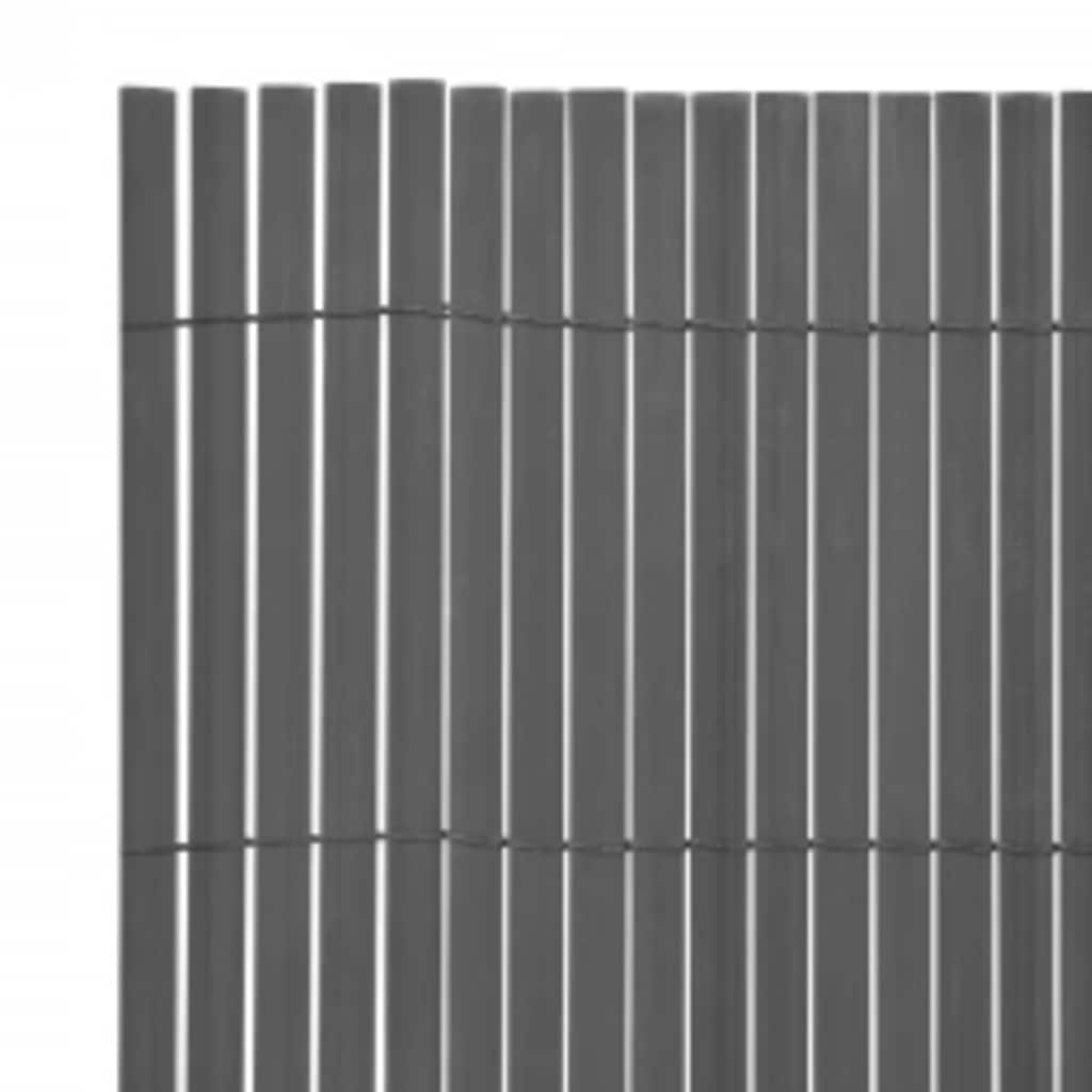 Dvostrana vrtna ograda 110 x 400 cm siva