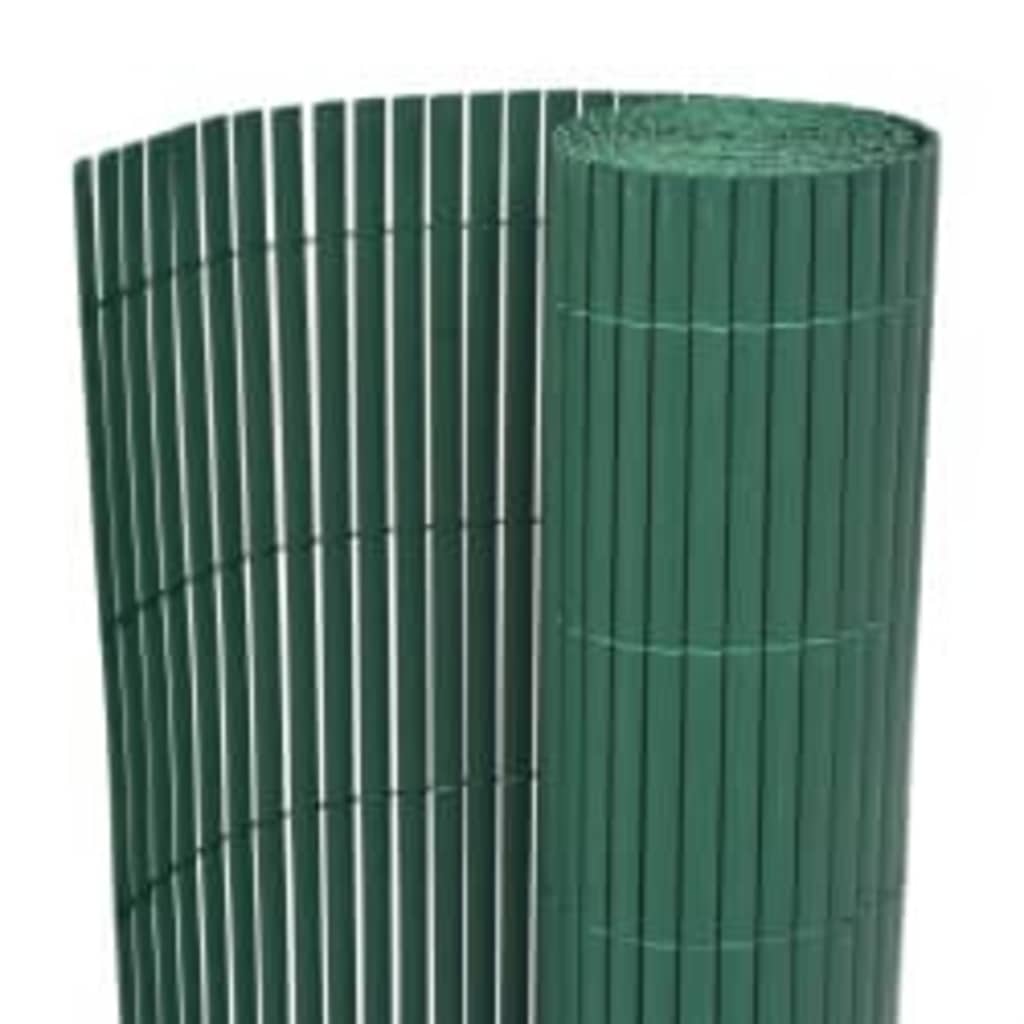 Dvostrana vrtna ograda 110 x 500 cm zelena