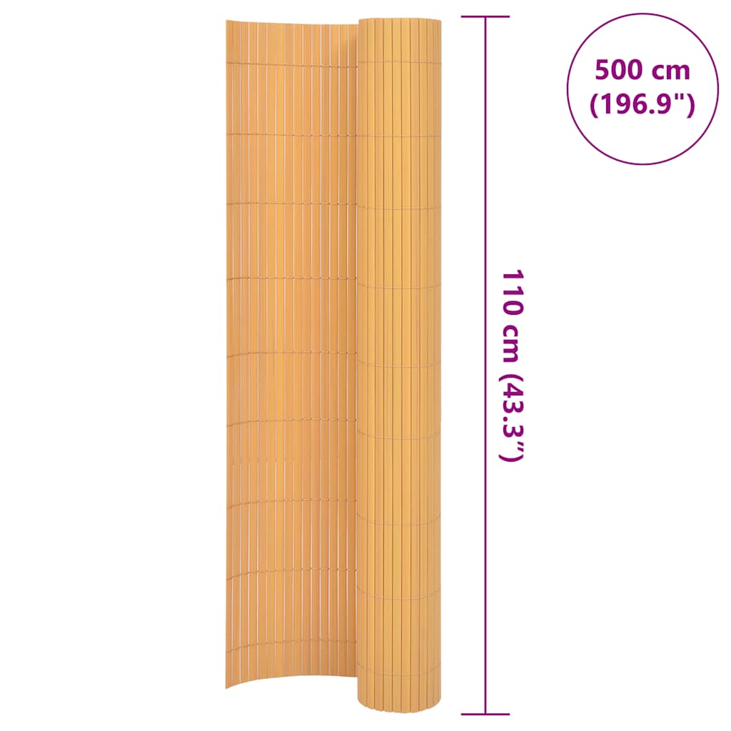 Dvostrana vrtna ograda 110 x 500 cm žuta
