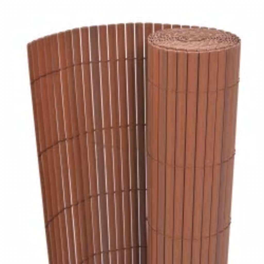 Dvostrana vrtna ograda 110 x 500 cm smeđa
