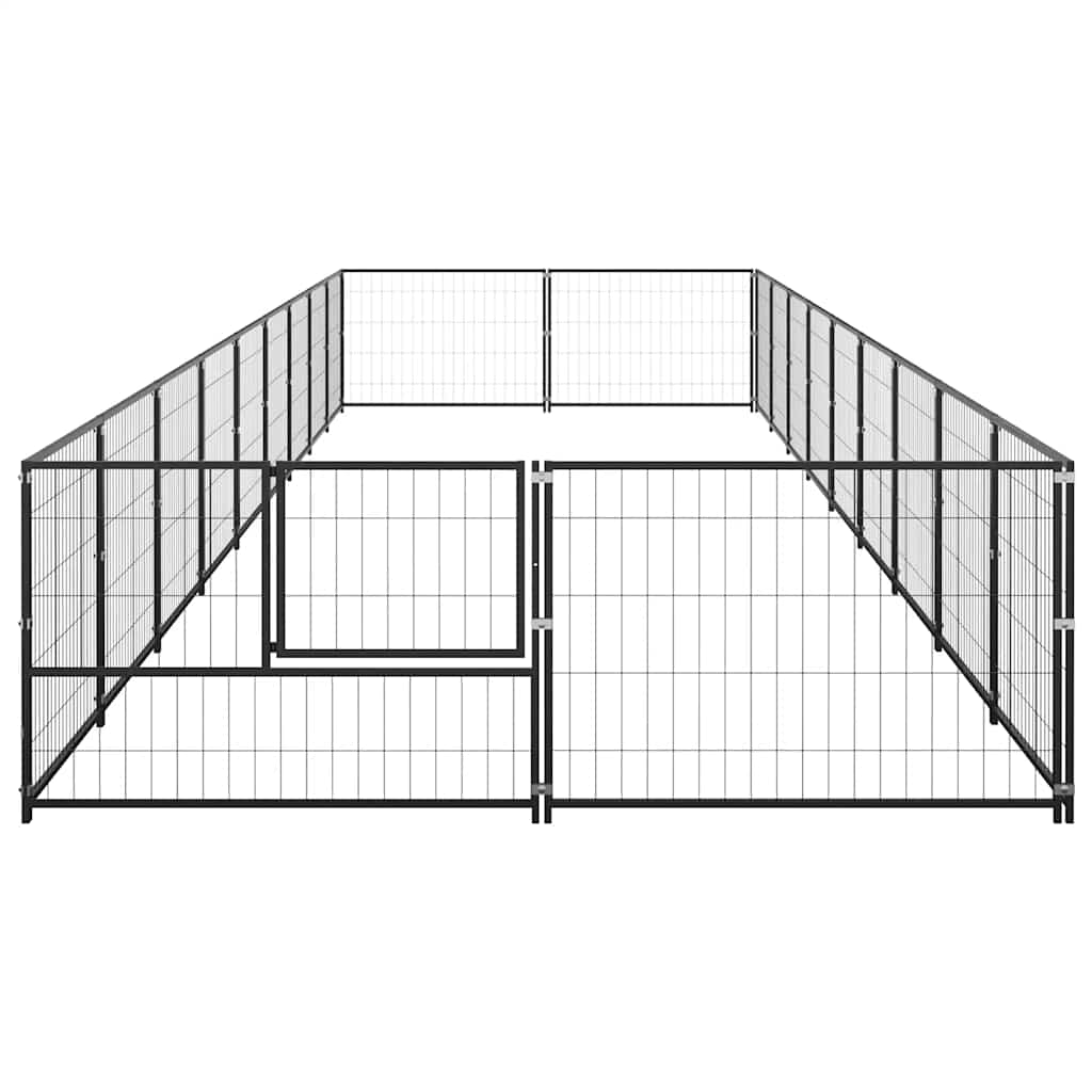 Kavez za pse crni 18 m² čelični