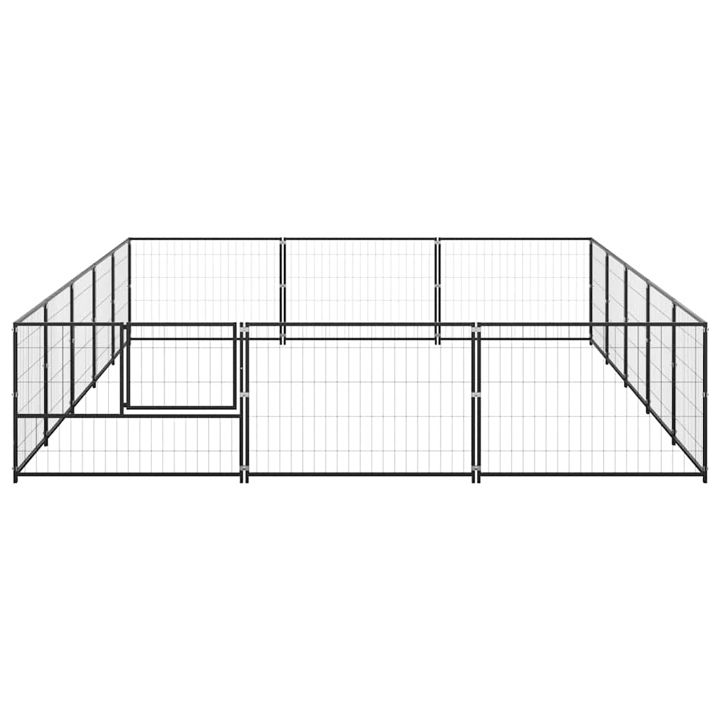 Kavez za pse crni 15 m² čelični