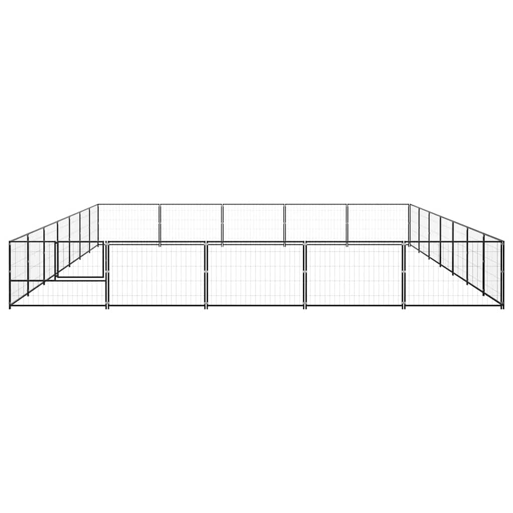 Kavez za pse crni 35 m² čelični
