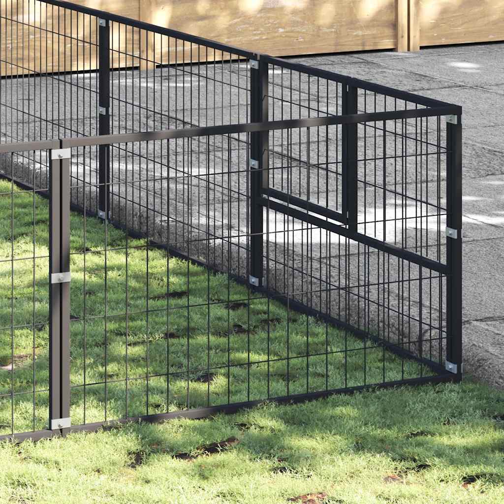 Kavez za pse crni 40 m² čelični
