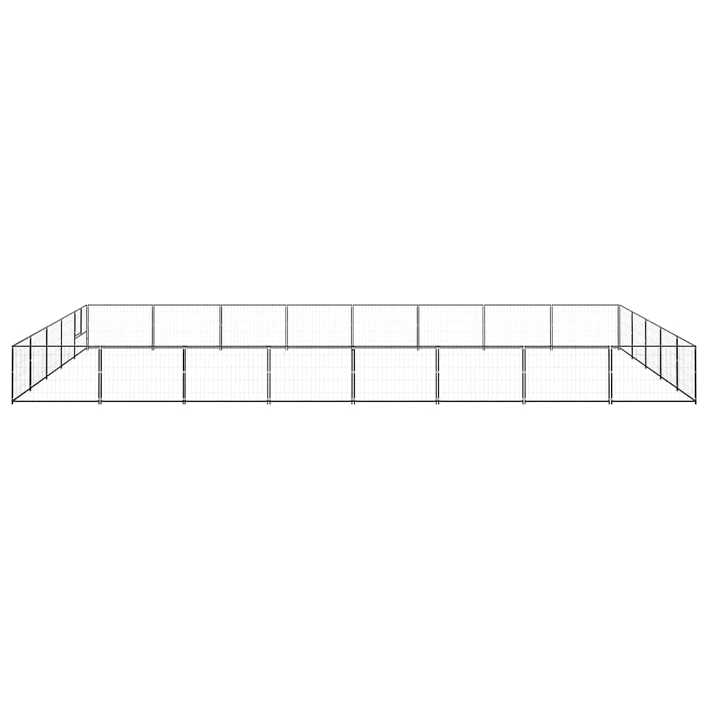 Kavez za pse crni 40 m² čelični