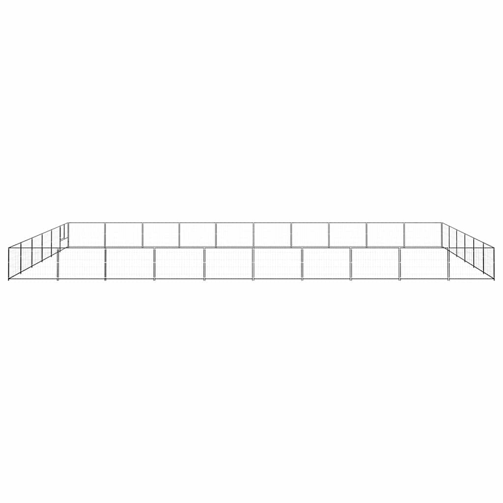 Kavez za pse crni 60 m² čelični