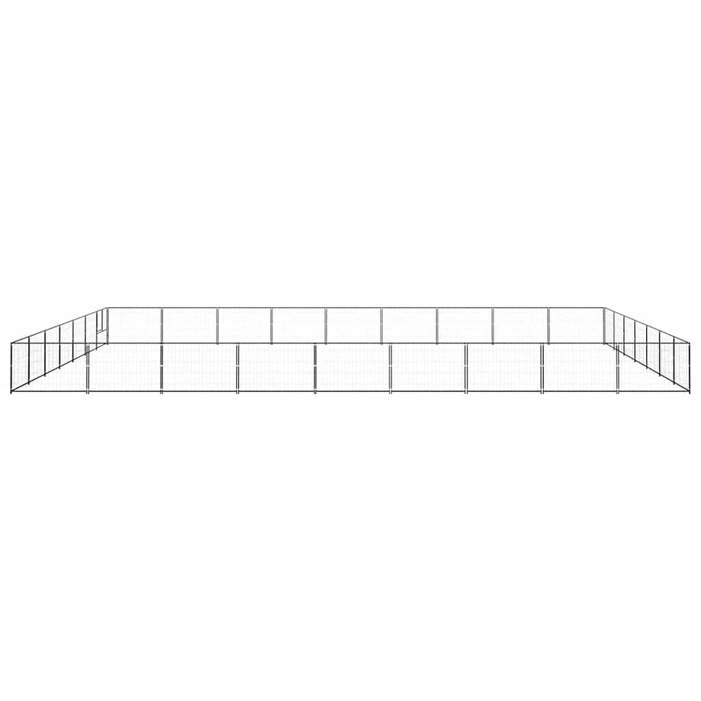 Kavez za pse crni 63 m² čelični
