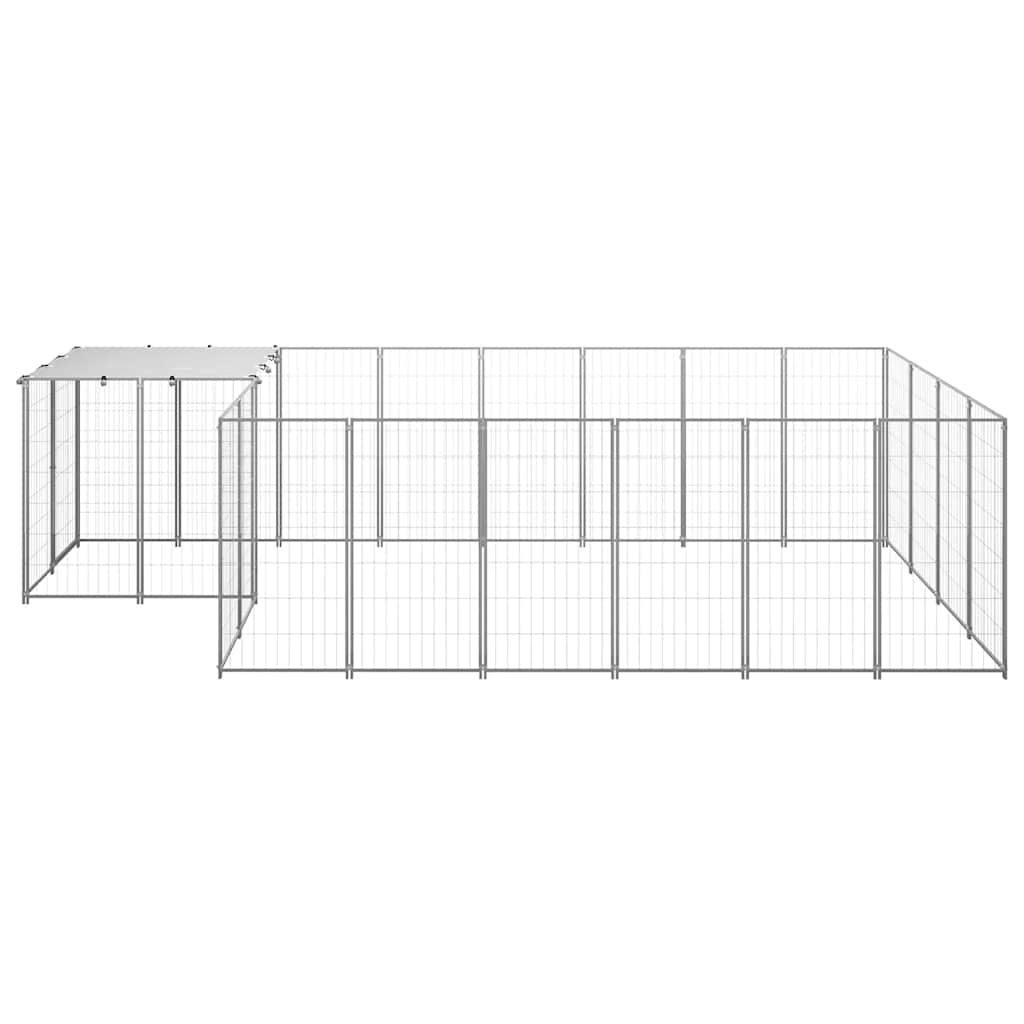 Kavez za pse srebrni 8,47 m² čelični