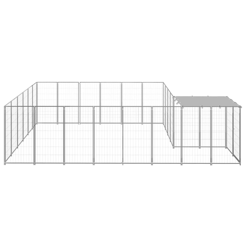 Kavez za pse srebrni 12,1 m² čelični