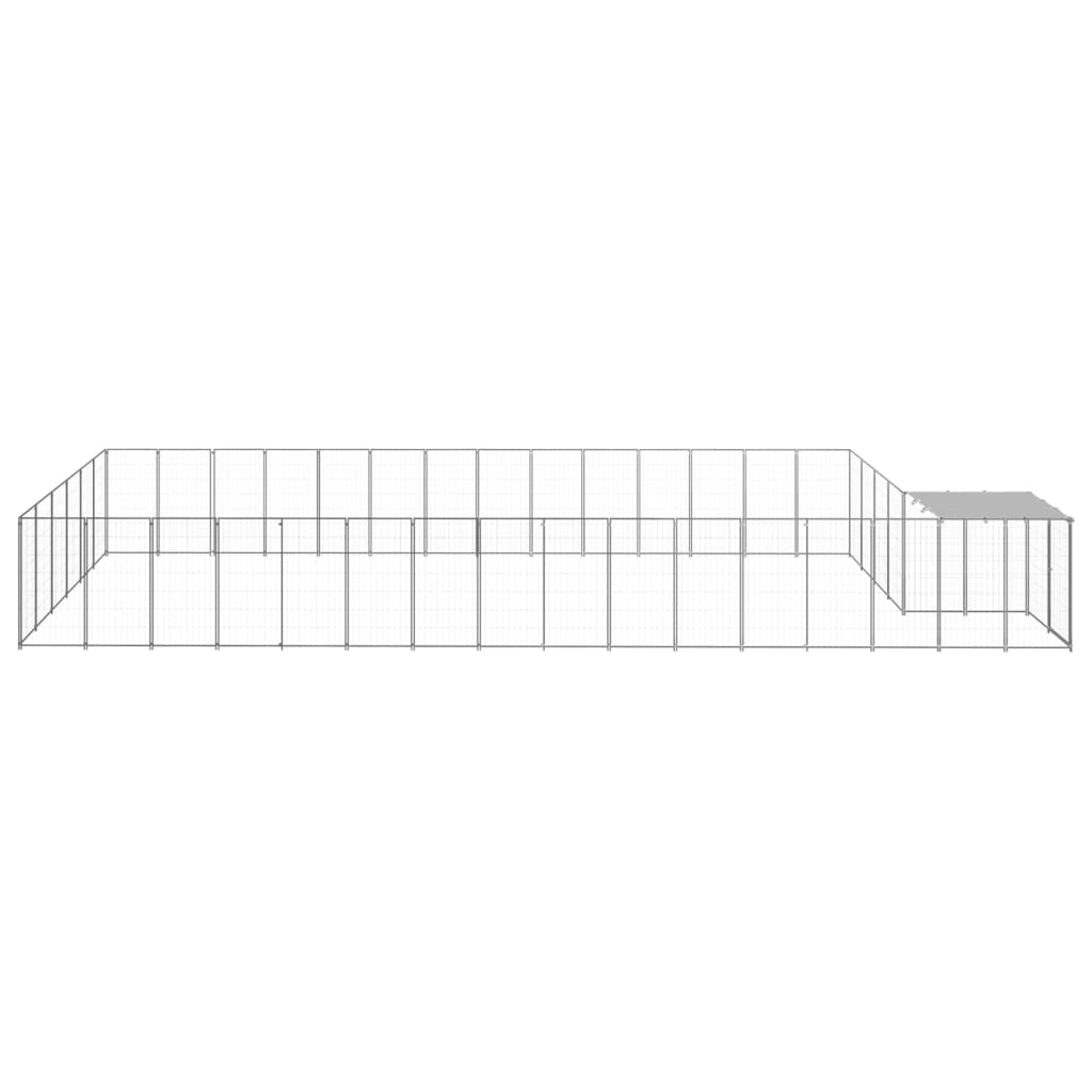 Kavez za pse srebrni 26,62 m² čelični