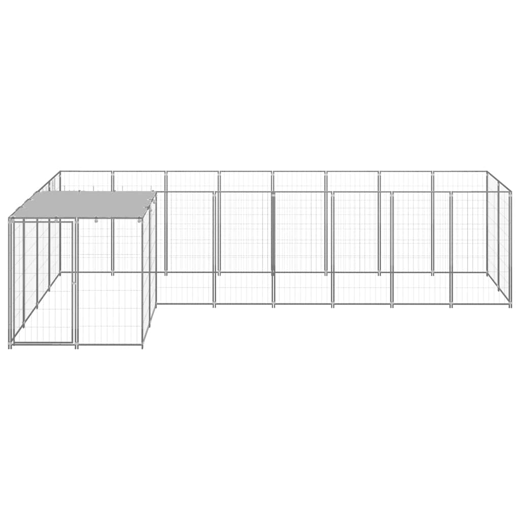 Kavez za pse srebrni 6,05 m² čelični