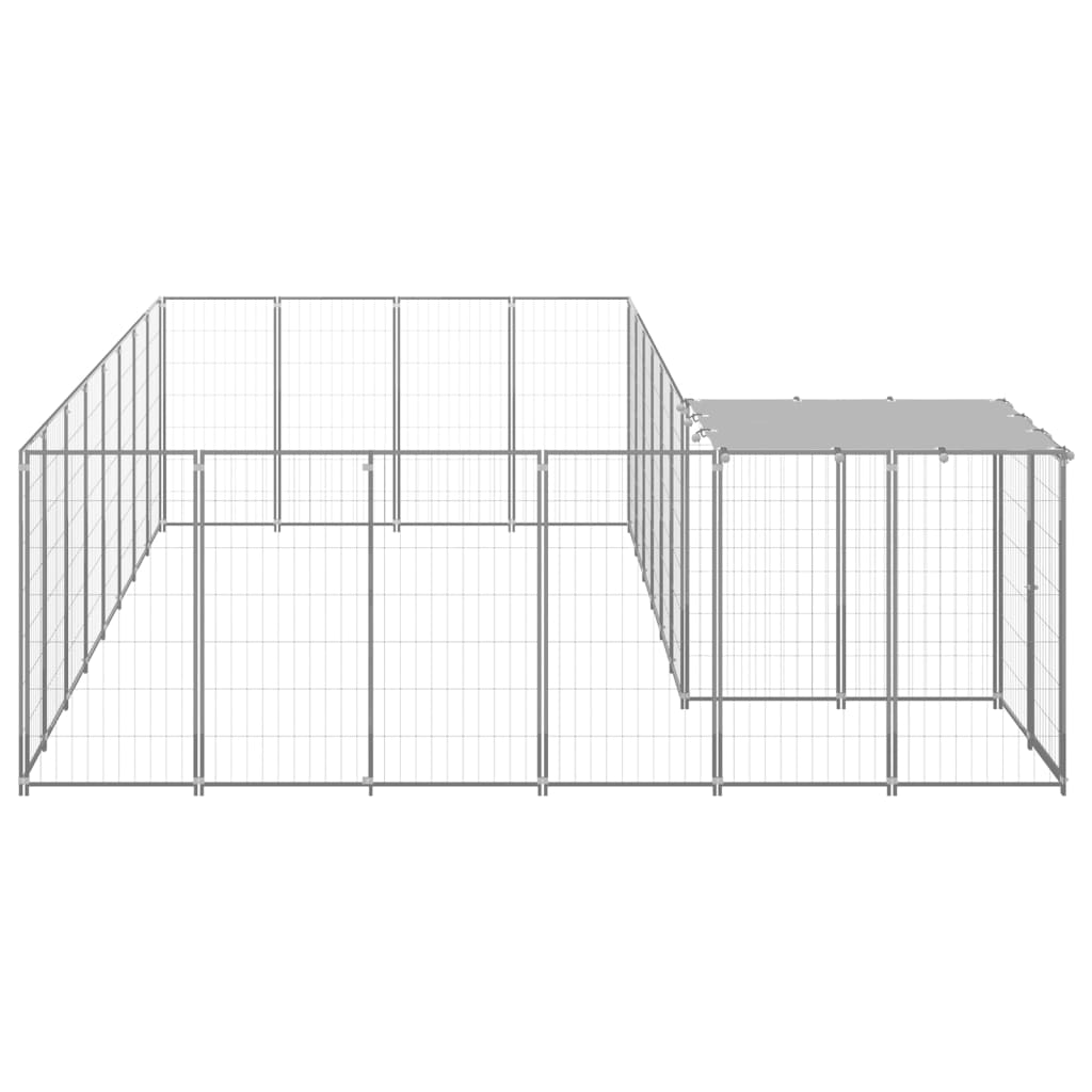Kavez za pse srebrni 10,89 m² čelični