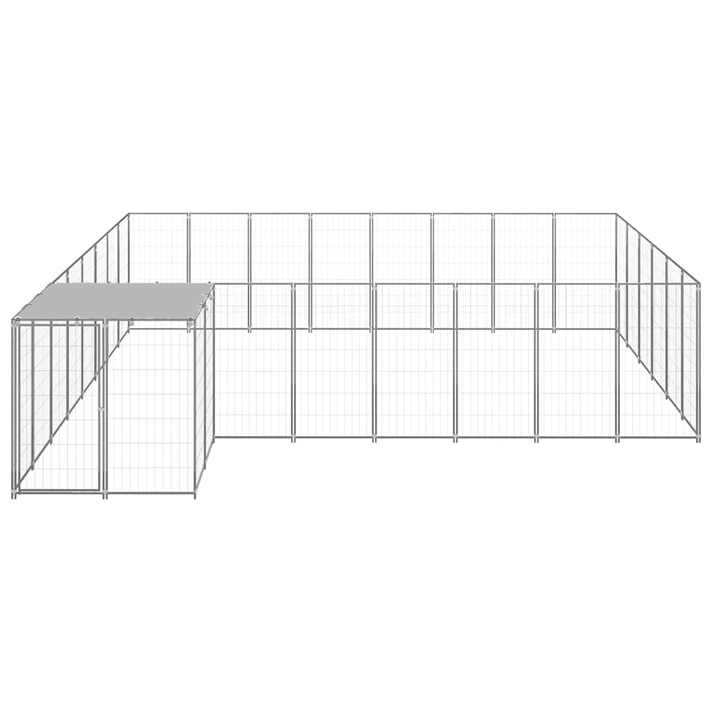 Kavez za pse srebrni 15,73 m² čelični