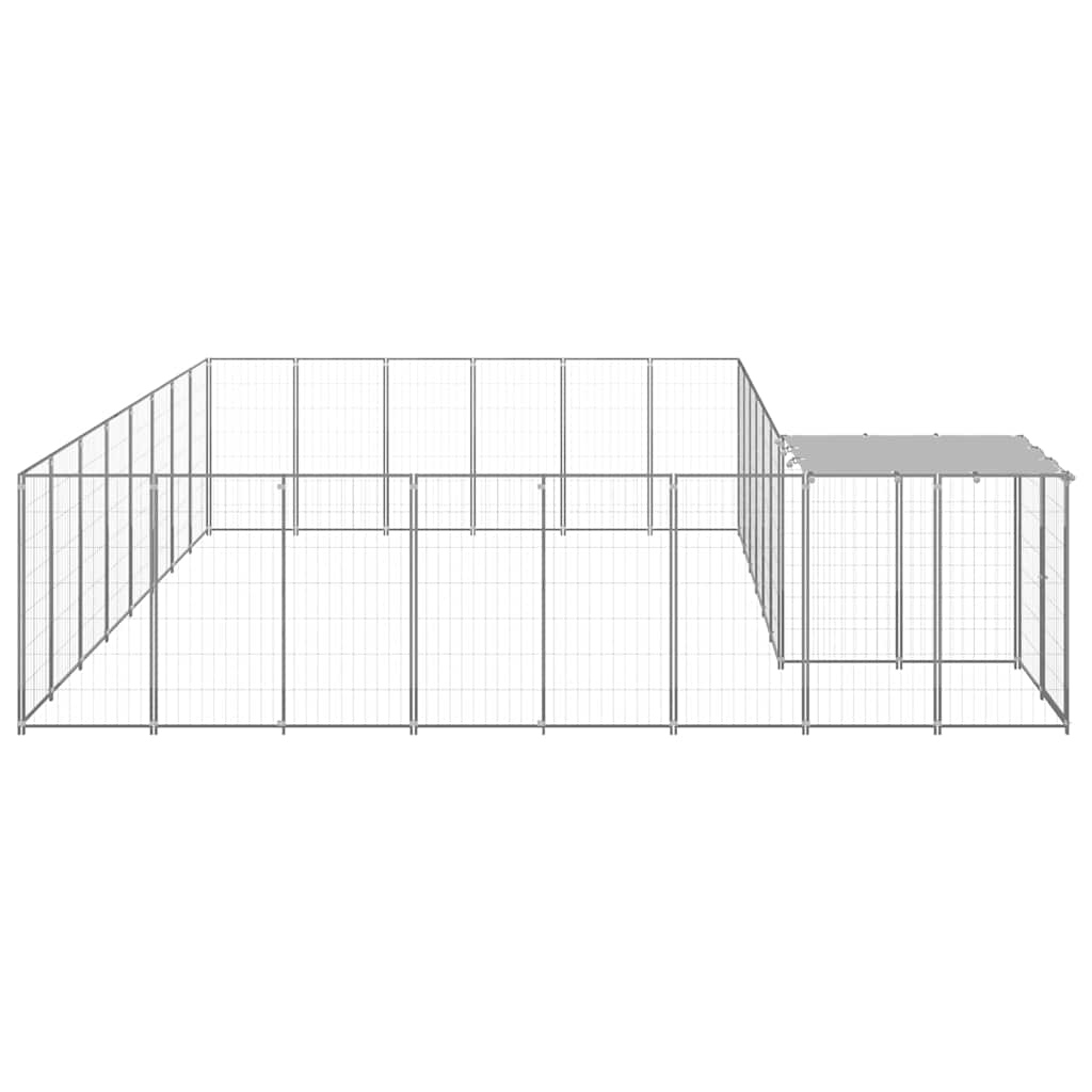 Kavez za pse srebrni 15,73 m² čelični