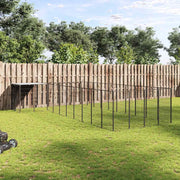 Kavez za pse crni 13,31 m² čelični