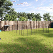 Kavez za pse crni 25,41 m² čelični