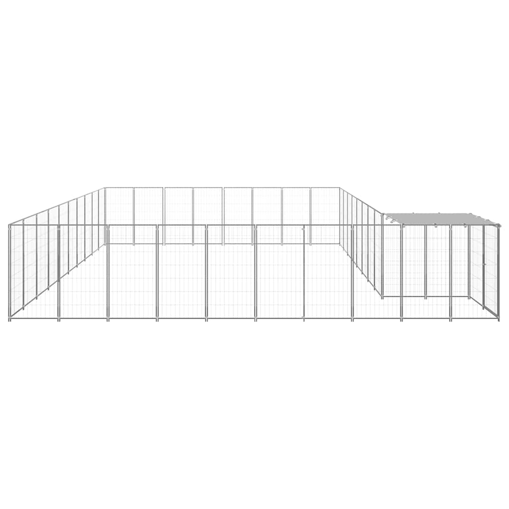 Kavez za pse srebrni 25,41 m² čelični
