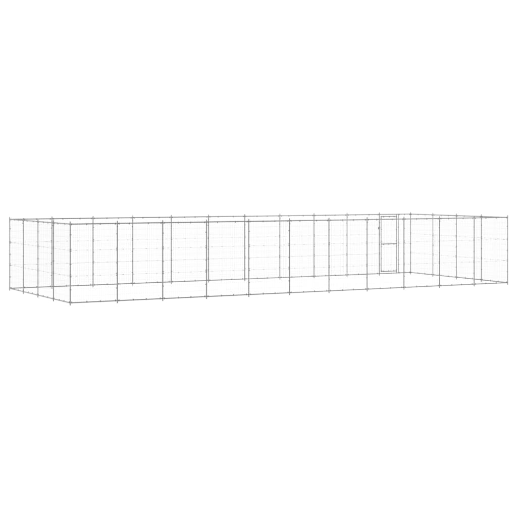 Vanjski kavez za pse od pocinčanog čelika 43,56 m²