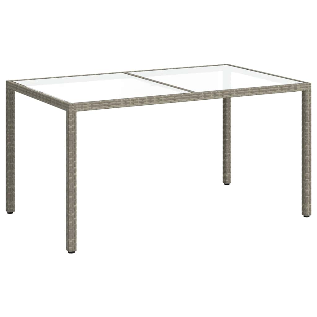 Vrtni stol 150x90x75 cm od kaljenog stakla i poliratana sivi