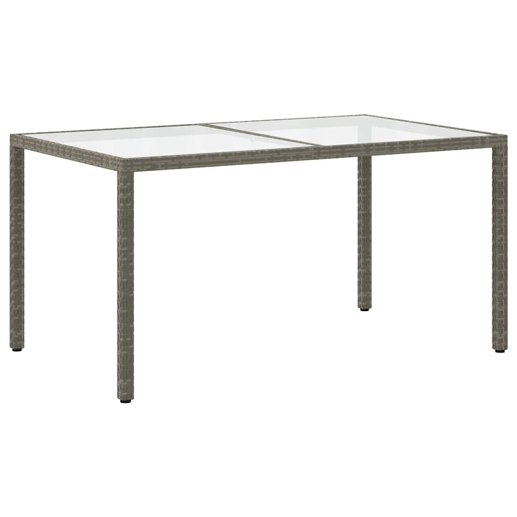 Vrtni stol 150x90x75 cm od kaljenog stakla i poliratana sivi