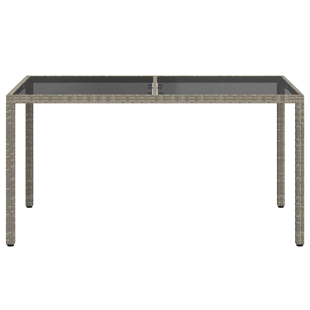 Vrtni stol 150x90x75 cm od kaljenog stakla i poliratana sivi