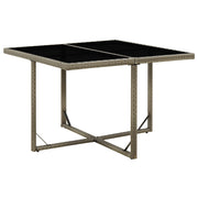 Vrtni stol sivi 109 x 107 x 74 cm od poliratana i stakla