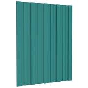 Krovni panel 12 pcs Zelena 60 x 45 cm Pocinčani čelik