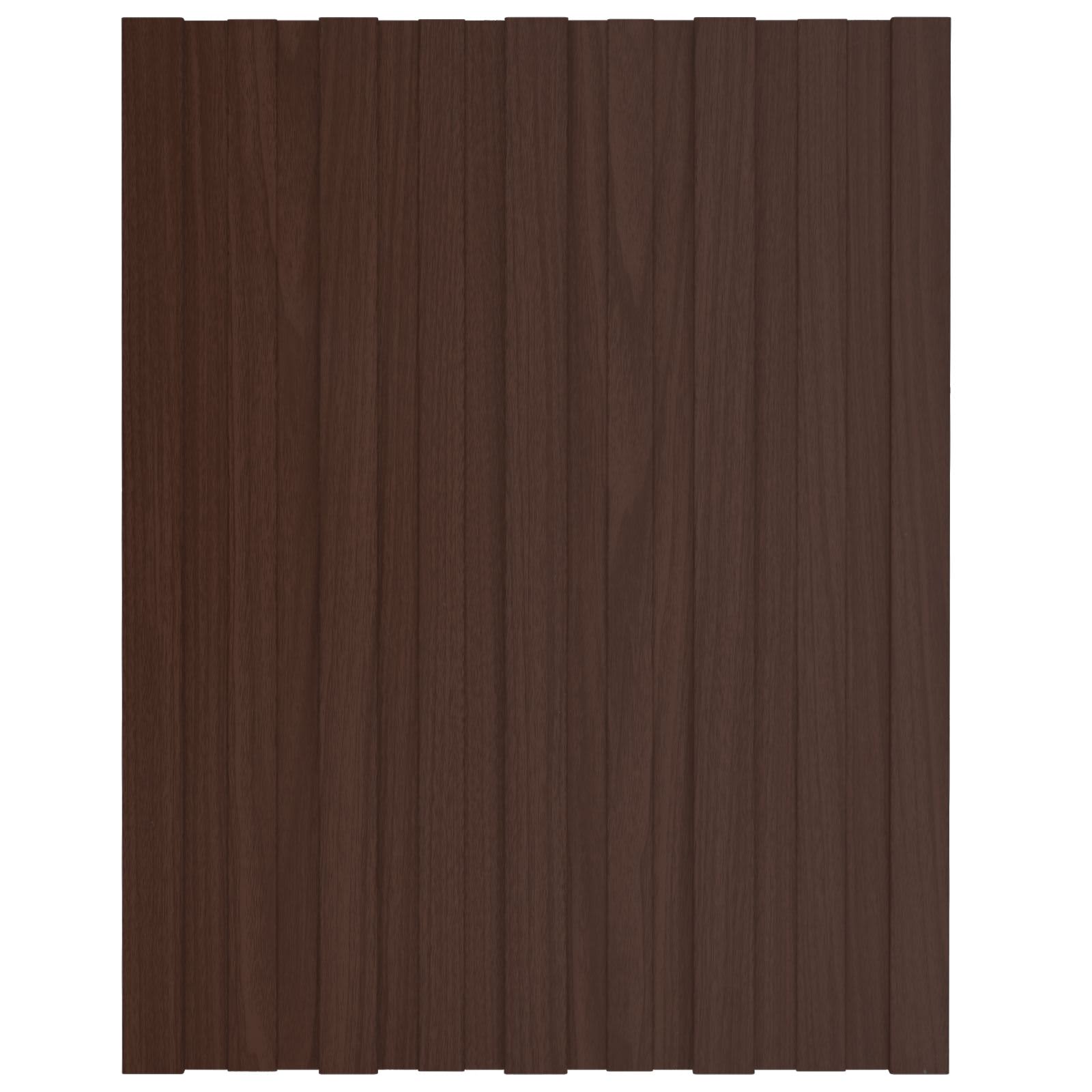 Krovni panel 12 pcs Smeđa 60 x 45 cm Pocinčani čelik