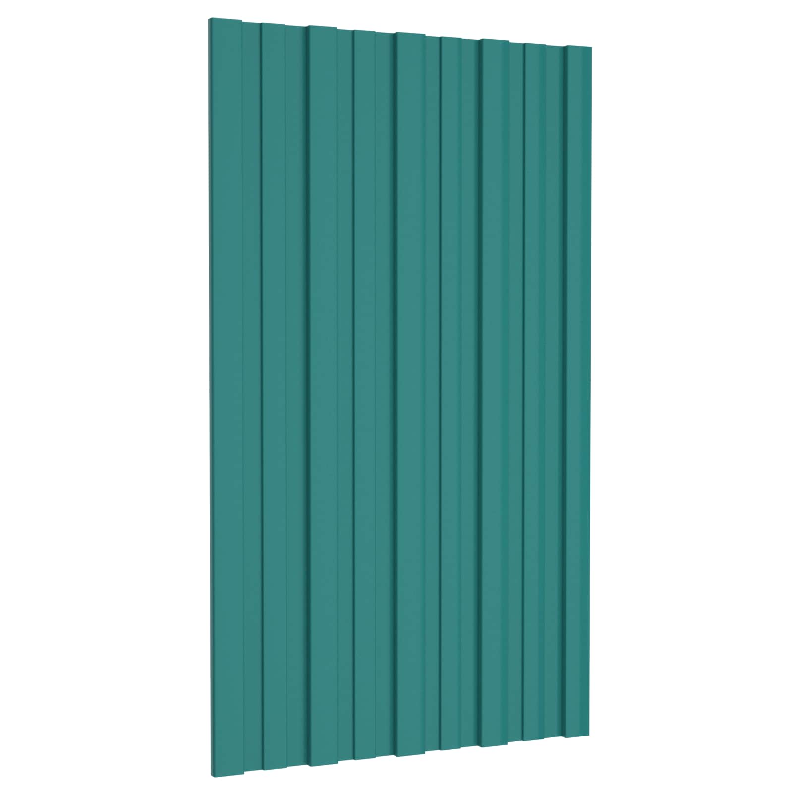 Krovni panel 12 pcs Zelena 80 x 45 cm Pocinčani čelik