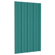 Krovni panel 12 pcs Zelena 80 x 45 cm Pocinčani čelik