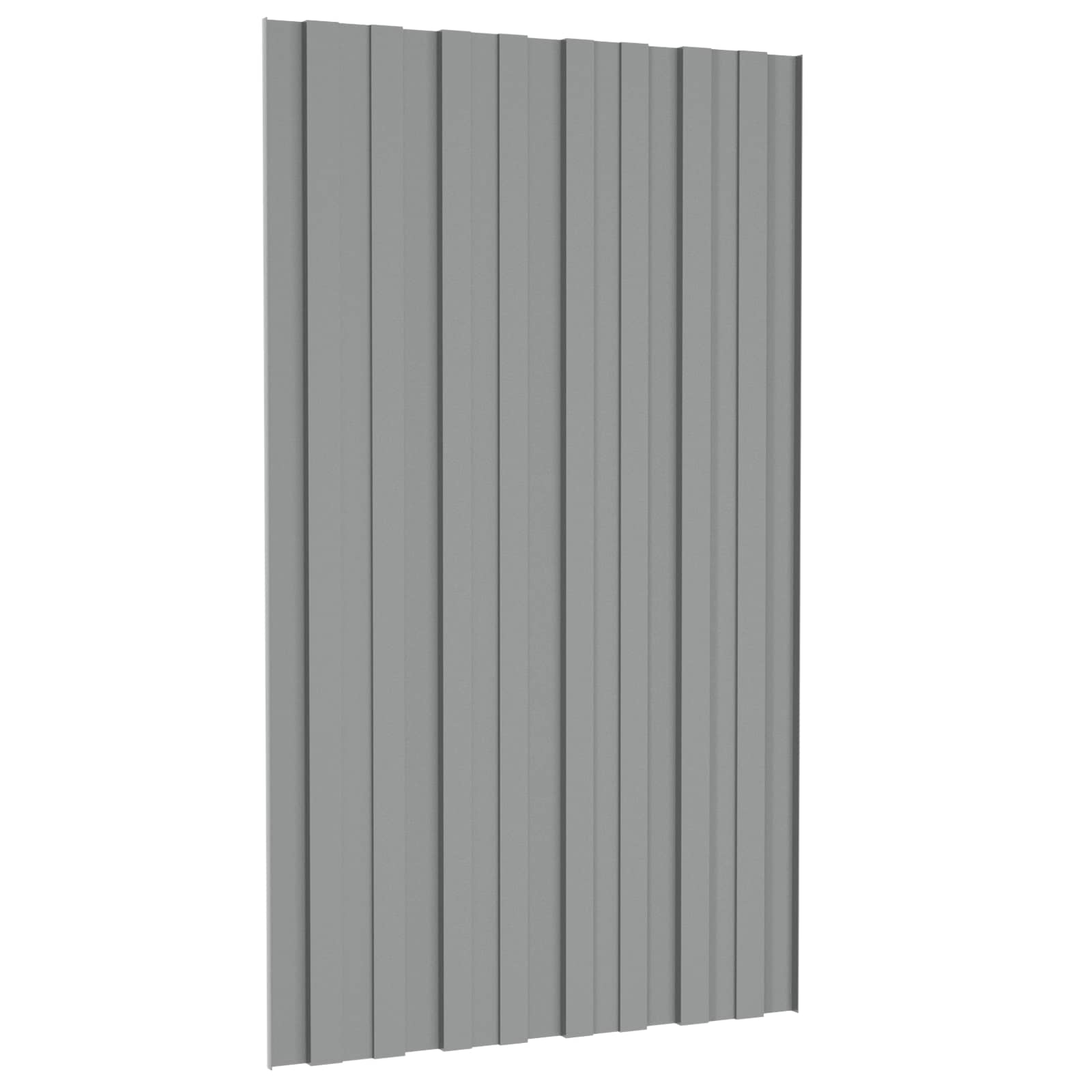 Krovni panel 12 pcs Siva 80 x 45 cm Pocinčani čelik
